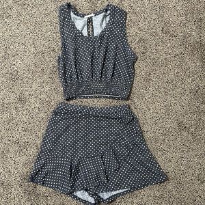 Polka dot two piece set